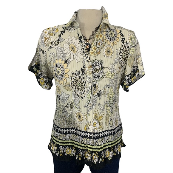 Mandee Multicolour Short Sleeves Blouse Size Sp - Picture 9 of 10